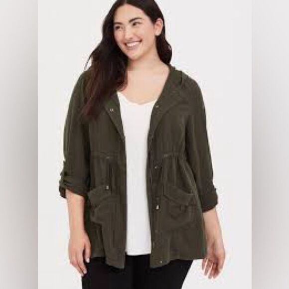 Torrid Green Utility Jacket Sz XXL - Picture 1 of 7